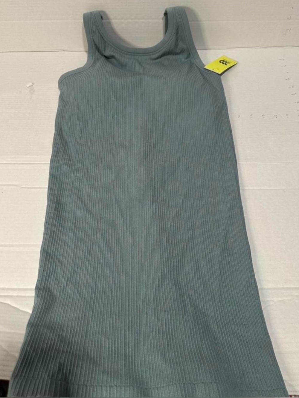 all in motion active Ribbed Tank Midi Dress in Slate Blue-Green